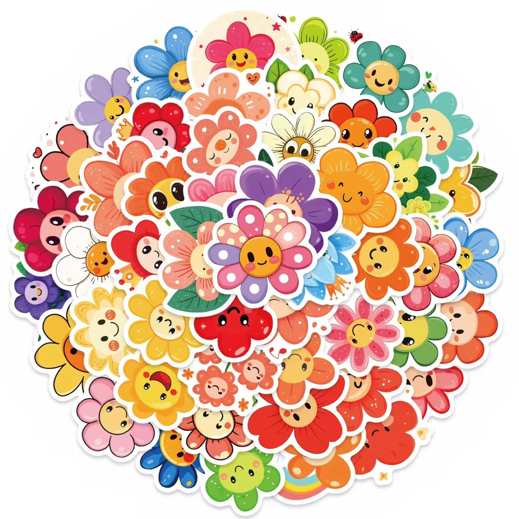 sticker những bông hoa tươi thắm
