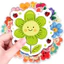 Set Sticker Những bông hoa tươi thắm Chống Nước Dán Laptop Vali Mũ Bảo Hiểm Sổ Tay