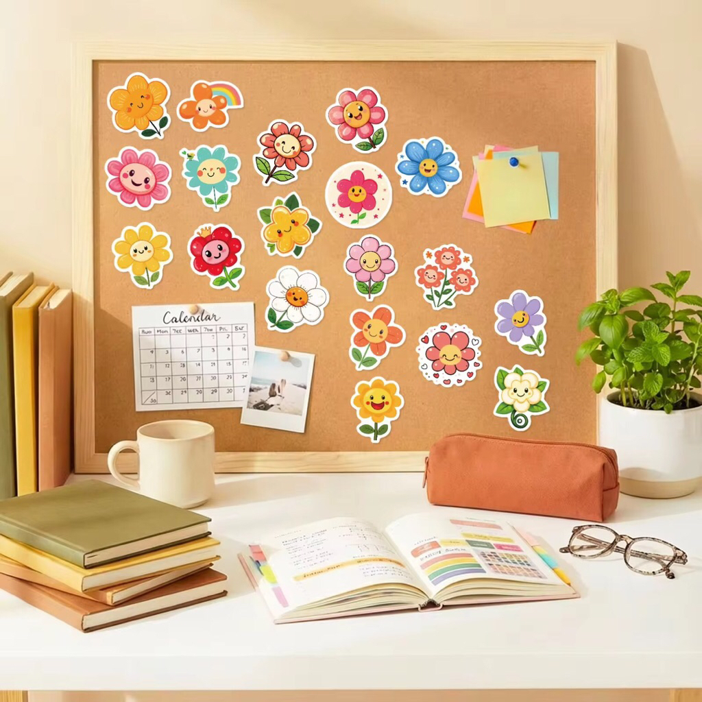 sticker những bông hoa tươi thắm