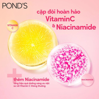 Sữa Rửa Mặt Pond’s Bright Beauty Vitamin C & Niacinamide – Sạch Sâu, Sáng Da 3X Hiệu Quả - 50G