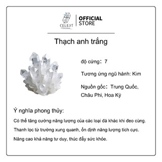 Vòng tay Phong thủy Chu sa Thạch anh trắng Cao cấp Tự nhiên thu hút tài lộc May mắn tặng bạn gái.