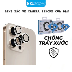 Lens Bảo Vệ Ống Camera Có Khung Trợ Dán Chính Hãng KUZOOM Dùng Cho IP-Viền Nhôm,Mặt Cường Lực