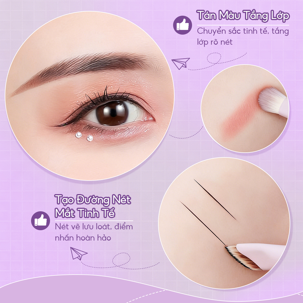 Bộ Cọ Trang Điểm 10 Cây Chuyên Makeup Cá Nhân Kèm Bao Da, Cốc Lông Siêu Mềm