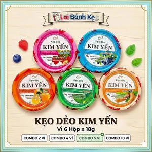Vỉ Kẹo Kim Yến đủ Vị ( 7 Vị ), Vỉ 6 hộp × 18g