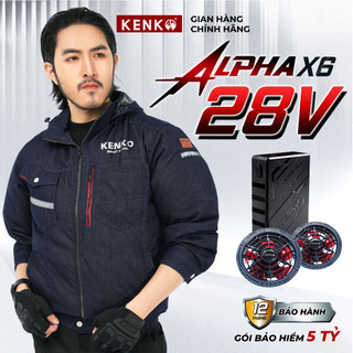 Áo Điều Hòa KENKO ALPHA X6 2026 - Pin Turbo 28V Siêu Mạnh - Chống Nước IPX4 [BH 12 Tháng]