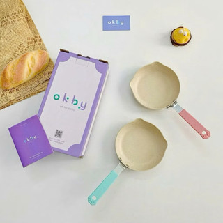 Chảo chống dính hình gấu OKBY 14cm chế biến đồ ăn dặm cho bé