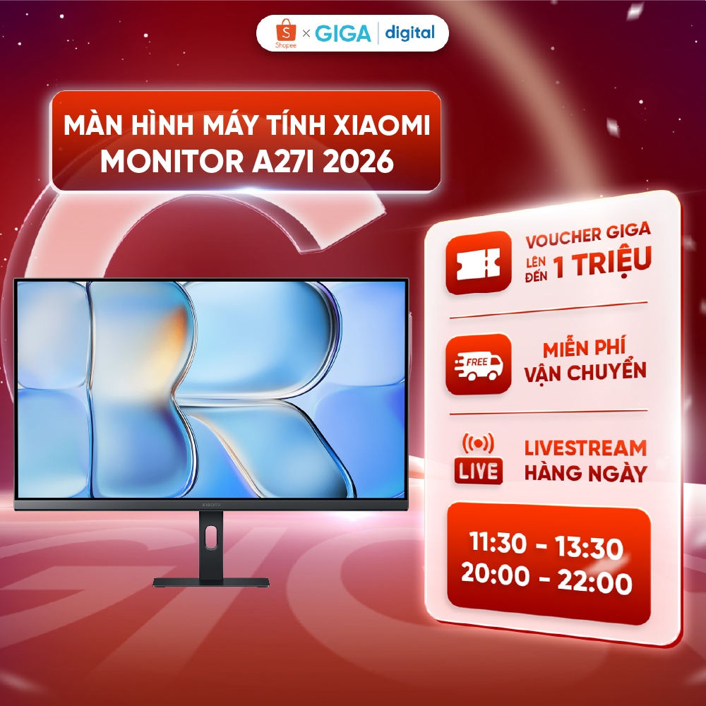 Màn hình máy tính Xiaomi Monitor A27i 2026 - IPS, FHD 1080p - Tần số quét cao 144Hz - sRGB 99% - Giảm ánh sáng xanh