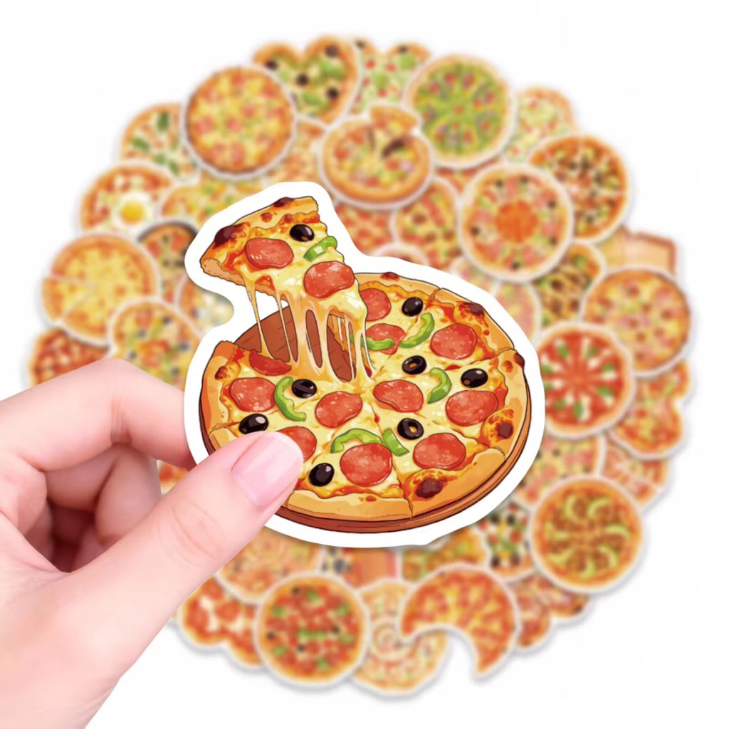 set sticker bánh pizza siêu ngon