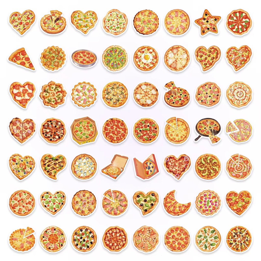 set sticker bánh pizza siêu ngon