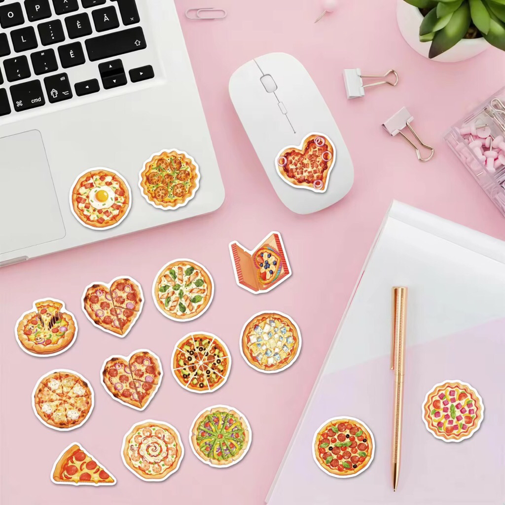 set sticker bánh pizza siêu ngon