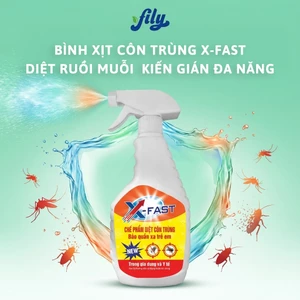 Bình Xịt Côn Trùng Ruồi Muỗi Kiến Gián Đa Năng 350ml X-Fast Nước Diệt Côn Trùng Trong Nhà Đa Năng