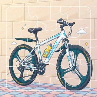 COMBO SỈ 12 tranh ghép nhỏ 17cm các loại xe, có khung lắp TooYoo TG0070