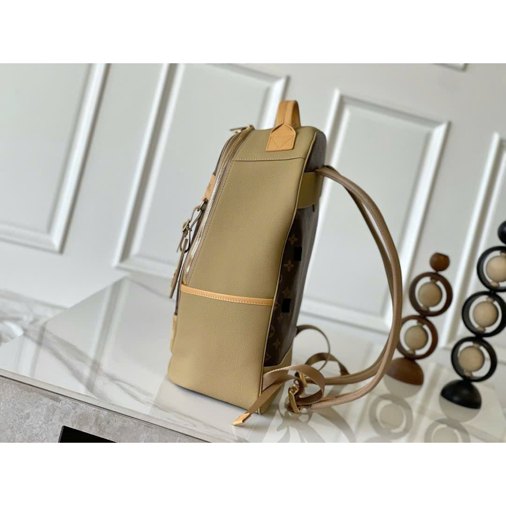 ⚡️[Hight Quality] Balo Nam Nữ \/ O1u Brown Backpack - Điểm Nhấn Mono Phối Nâu Size Lớn Loại 1