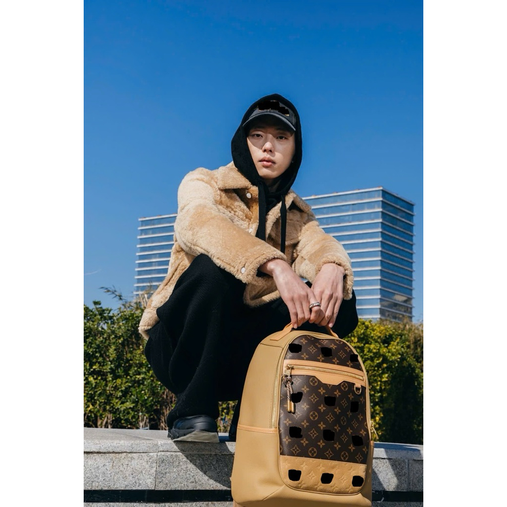 ⚡️[Hight Quality] Balo Nam Nữ \/ O1u Brown Backpack - Điểm Nhấn Mono Phối Nâu Size Lớn Loại 1