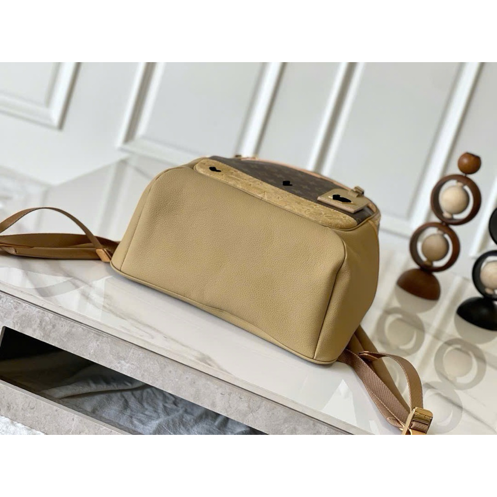 ⚡️[Hight Quality] Balo Nam Nữ \/ O1u Brown Backpack - Điểm Nhấn Mono Phối Nâu Size Lớn Loại 1