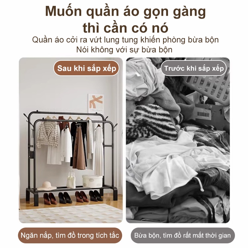 𝐎𝐥𝐢𝐟𝐞 Kệ Treo Quần Áo Thép Hợp Kháng Lực Bền và chống gỉ Tốt Nhỏ Gọn Tiện Lợi Xào Đồ Treo Quần Áo Hiệu Quả Cho Gia Đình