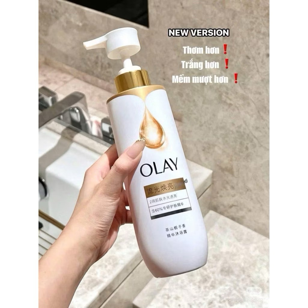 [Size Dùng Thử] Sữa Tắm Olay B3+ Trắng Da Thế Hệ 2 Hương Hoa Trà Strawberry & Mint 50ml