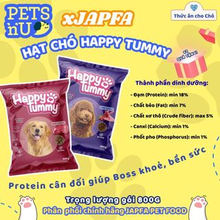[CHÍNH HÃNG] [GIÁ TỐT] [TIẾT KIỆM] [TẶNG QUÀ] Hạt cho chó trưởng thành HAPPY TUMMY - 800G