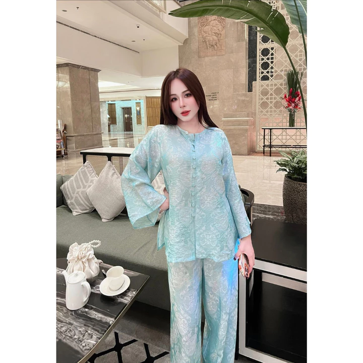 Áo Pháp Phục TÂM AN vải Gấm Tơ cao cấp, Áo Dài Bà Ba dáng suông Dễ mặc Vải Mát - Áo Dài Mộc An