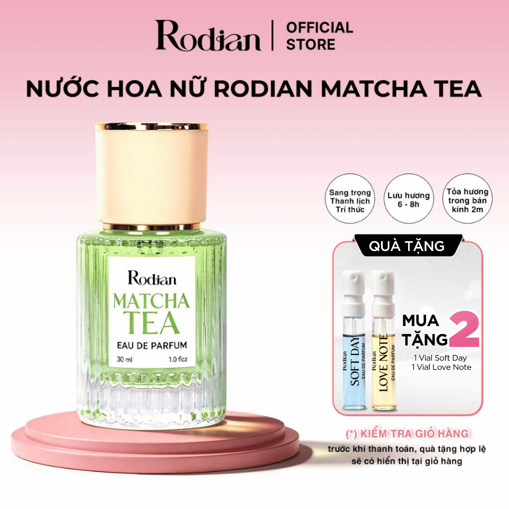 Nước Hoa Nữ Rodian Matcha Tea 30ml Sang Trọng, Thanh Lịch, Lưu Hương Đến 8H