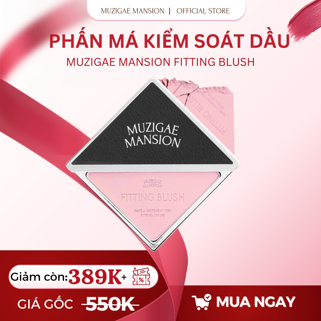 Phấn Má Hồng Muzigae Mansion Fitting Blush Mịn Lì Tôn Da Độ Bám Tốt 5g