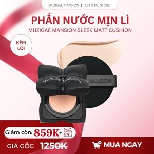 Phấn nước Muzigae Mansion Sleek Matt Cushion SPF50+/PA++++ Mịn lì kèm lõi (15g+15g)