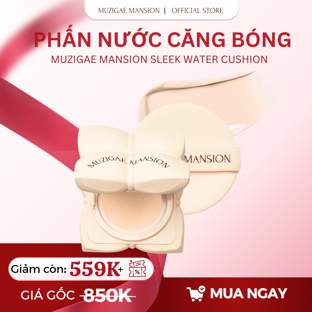 Phấn Nước Che Khuyết Điểm Muzigae Mansion Sleek Water Cushion 15g