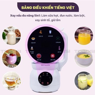Máy Làm Sữa Hạt OSTMARS 800-1100ml - Máy Nấu Sữa Hạt Đa Năng Tặng Khăn Lau, Túi Bọc Thực Phẩm
