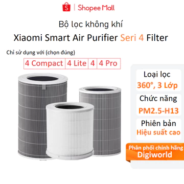 Lõi lọc không khí Xiaomi 4 Pro / Xiaomi 4 / Xiaomi 4 Lite / Xiaomi 4 Compact Filter (BỘ LỌC) - Chính hãng Digiworld