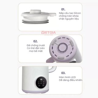 Máy Làm Sữa Hạt Đa Năng OSTMARS 800ML (Bản Tiếng Việt) - Xay Sữa Hạt, Xay Sinh Tố, Nấu Cháo