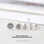 Bông tai bạc TLEE nam nữ nụ đá 925 chốt ren vặn nhiều size cá tính TLEE JEWELRY B0338