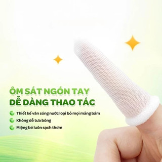 Gạc Rơ Lưỡi Dr.Papie Vệ Sinh Răng Miệng Cho Bé Từ Sơ Sinh, Hộp 30 miếng