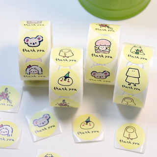 Cuộn 500 tem Sticker THANK YOU - 2.5cm