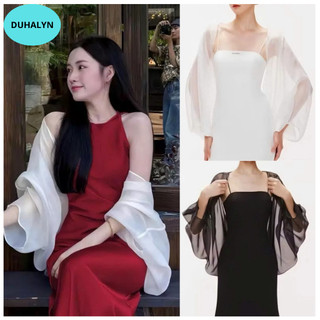 Áo choàng khoác vai chất liệu voan mịn DUHALYN.