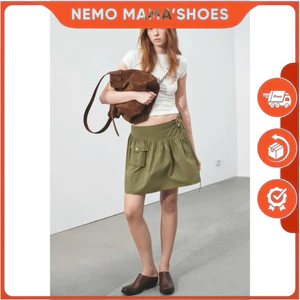 ZARA CHÂN VÁY NỮ XOÈ NGẮN NĂNG ĐỘNG - MÀU XANH RÊU CÁ TÍNH (260122066)