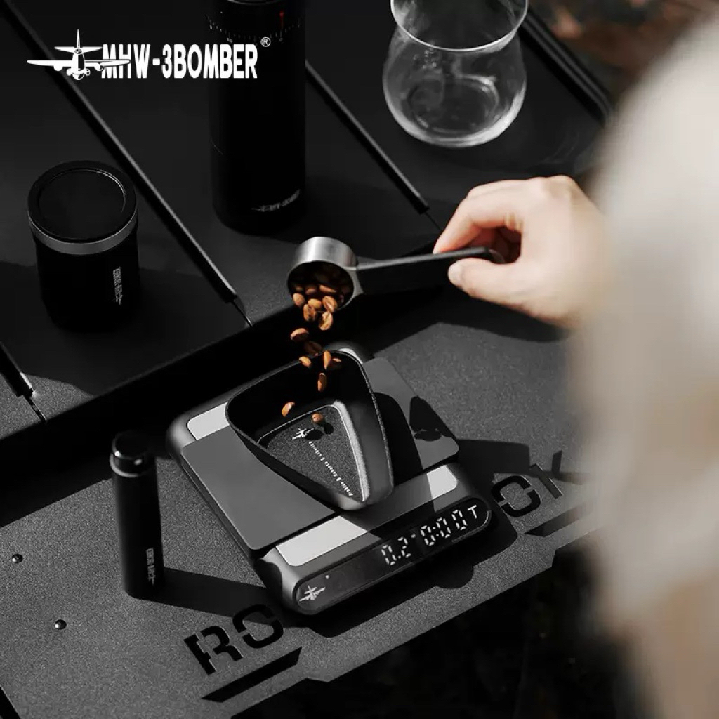[HOẢ TỐC]Cân điện tử pha cà phê MHW-3BOMBER. Cân Espresso chuyên nghiệp có Timer, sạc USB, độ chính xác cao