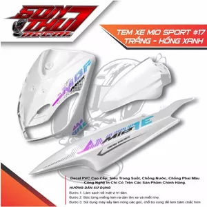 TEM XE MIO SPORT #17 (TEM 3 LỚP CAO CẤP - SẮC NÉT - KHÔNG PHAI MÀU)