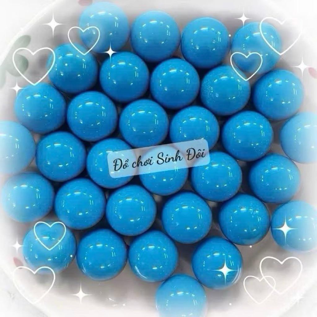 10 viên Bi nhựa đặt ruột 14mm nhiều màu - mini game - bi bốc số