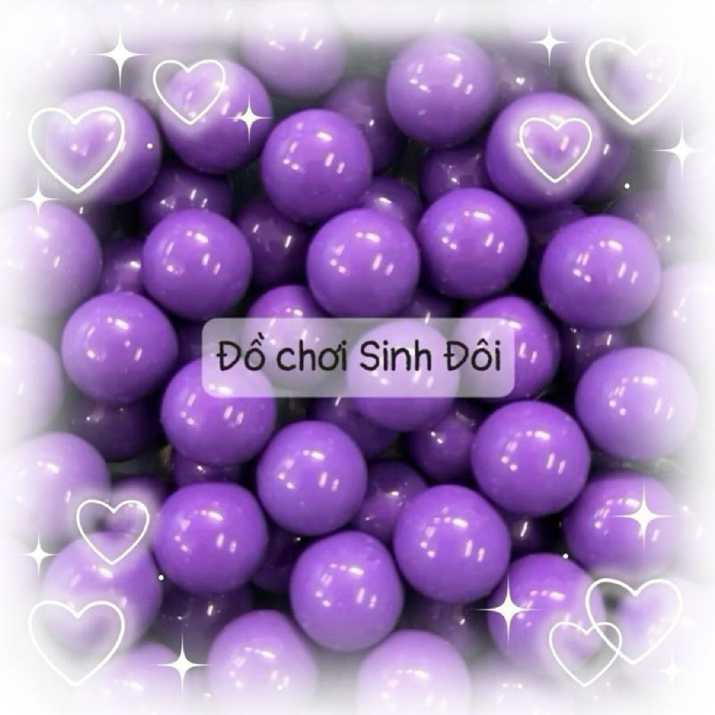 10 viên Bi nhựa đặt ruột 14mm nhiều màu - mini game - bi bốc số
