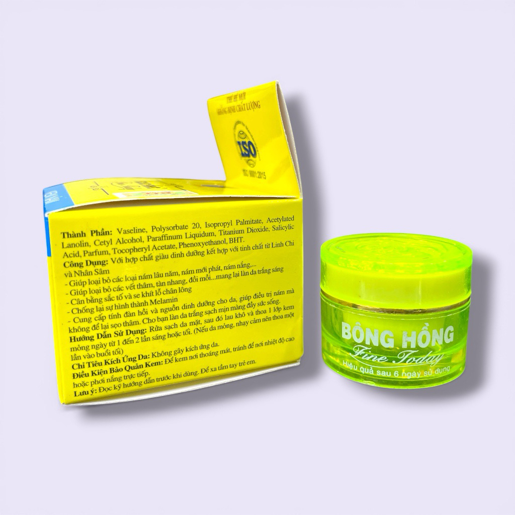 Kem nám Bông Hồng Fine Today – Mờ nám, tàn nhang, dưỡng trắng da, SPF30, Vitamin E & B3 (Hũ 12g)
