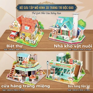 Bộ Lắp Ráp 3D Cao Cấp Nhiều Mẫu (Lâu Đài, Biệt Thự, Cảnh Sát) - Quà Tặng Ý Nghĩa Cho Bé 🚀 Giao Nhanh