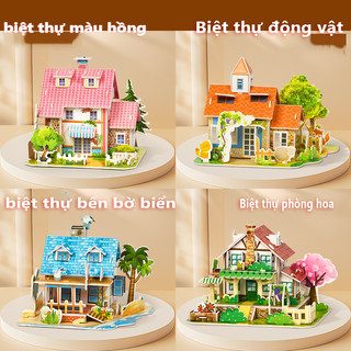 Bộ Lắp Ráp 3D Cao Cấp Nhiều Mẫu (Lâu Đài, Biệt Thự, Cảnh Sát) - Quà Tặng Ý Nghĩa Cho Bé 🚀 Giao Nhanh