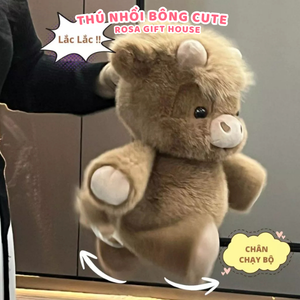Gấu bông bò Sugaodi 40cm cao cấp – Thú nhồi bông bò sữa mềm mịn dễ thương quà tặng