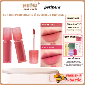 Son Kem Peripera Mịn Lì Over Blur Tint Chất Son Mịn Nhẹ, Thoáng Như Không Khí | MEOW MAKEUP