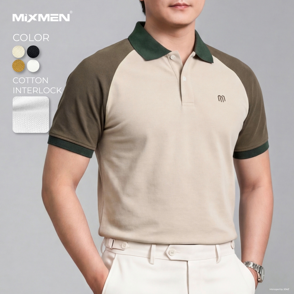 Áo Polo Nam Mixmen HCM M-601 vải cá sấu cotton interlock xuất xịn, chuẩn form, nam tính, thanh lịch cao cấp, Big Size