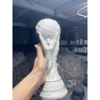 [Khi mua từ 2 tượng được tặng 1 dây màu 6] Tượng thạch cao cúp bóng đá cho bé tô màu sáng tạo