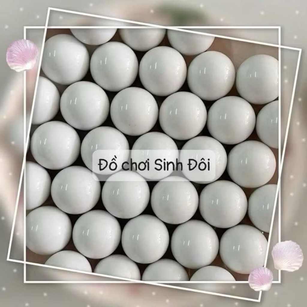 Bi nhựa đặt ruột 14-16mm màu trắng - mini game - phụ kiện bi các loại đồ chơi