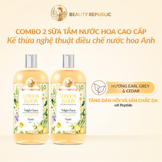 [MUA 1 TẶNG 1] Sữa tắm nước hoa Anh tăng đàn hồi & săn chắc da với Peptide Beauty Republic Twilight Charm 500ml