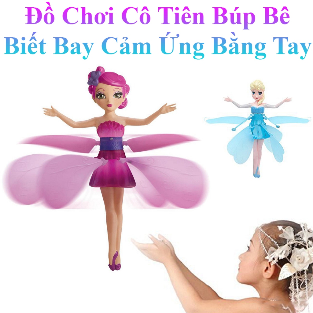 Đồ Chơi Cô Tiên Búp Bê Biết Bay Cảm Ứng Bằng Tay Dễ Thương