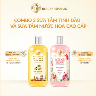 [MUA 1 TẶNG 1] Sữa tắm tinh dầu Ý Toscana Glow 500ml & Sữa tắm nước hoa Anh Morning Blush 500ml